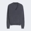 Jersey de lana y cachemira, gris oscuro Jersey de lana y cachemira, gris oscuro