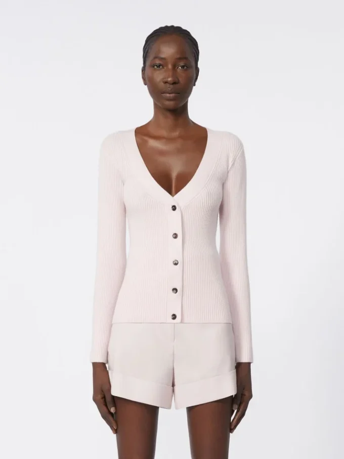 Jersey de lana y cachemira, rosa