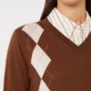 Jersey de lana y seda, color chocolate