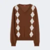 Jersey de lana y seda, color chocolate