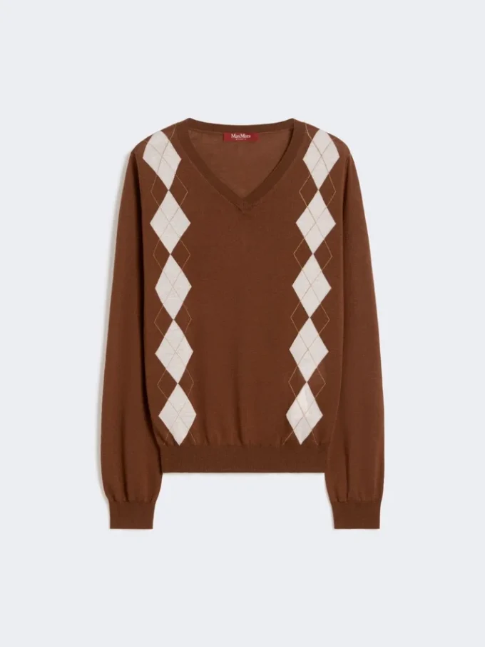Jersey de lana y seda, color chocolate