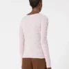 Jersey de lana y seda de corte entallado, rosa Jersey de lana y seda de corte entallado, rosa