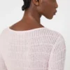 Jersey de lana y seda de corte entallado, rosa Jersey de lana y seda de corte entallado, rosa