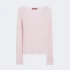 Jersey de lana y seda de corte entallado, rosa Jersey de lana y seda de corte entallado, rosa