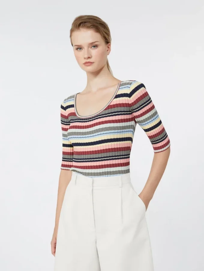Jersey de punto elástico de viscosa, multicolor Jersey de punto elástico de viscosa, multicolor