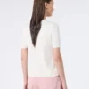 Jersey de seda y algodón, color crudo