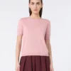Jersey de seda y algodón, rosa