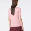 Jersey de seda y algodón, rosa