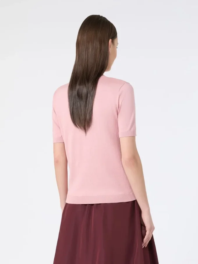 Jersey de seda y algodón, rosa