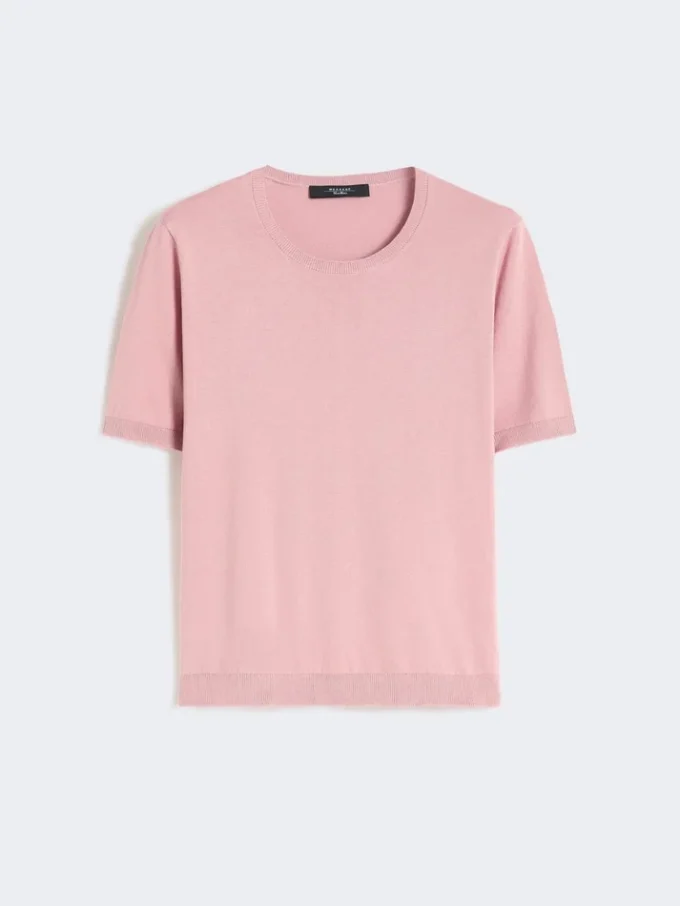 Jersey de seda y algodón, rosa