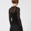 Jersey de viscosa con efecto trampantojo, negro Jersey de viscosa con efecto trampantojo, negro