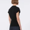 Jersey de viscosa de punto elástico, negro
