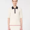 Jersey de viscosa elástica, blanco y azul Jersey de viscosa elástica, blanco y azul