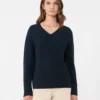 Jersey holgado de algodón, azul marino