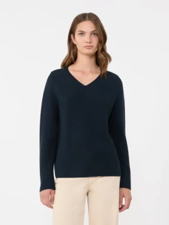 Jersey holgado de algodón, azul marino