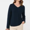 Jersey holgado de algodón, azul marino