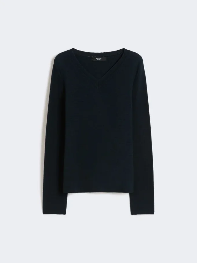Jersey holgado de algodón, azul marino