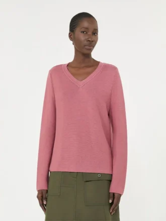 Jersey holgado de algodón, rosa antiguo