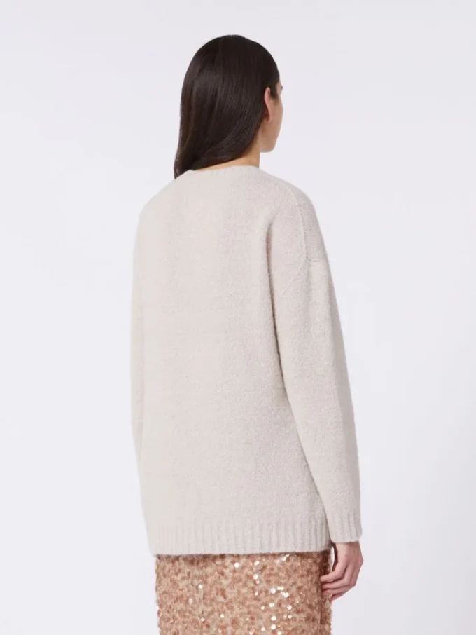Jersey oversize de alpaca y algodón, color arena Jersey oversize de alpaca y algodón, color arena