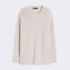 Jersey oversize de alpaca y algodón, color arena Jersey oversize de alpaca y algodón, color arena