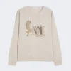 Jersey oversize de lana y cachemira, color albino Jersey oversize de lana y cachemira, color albino