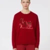 Jersey oversize de lana y cachemira, rojo oscuro Jersey oversize de lana y cachemira, rojo oscuro