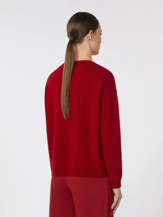 Jersey oversize de lana y cachemira, rojo oscuro Jersey oversize de lana y cachemira, rojo oscuro