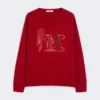 Jersey oversize de lana y cachemira, rojo oscuro Jersey oversize de lana y cachemira, rojo oscuro