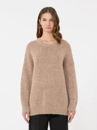 Jersey oversize de mohair y lurex, color cobre