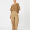 Jersey oversize de viscosa estampado, color desierto Jersey oversize de viscosa estampado, color desierto