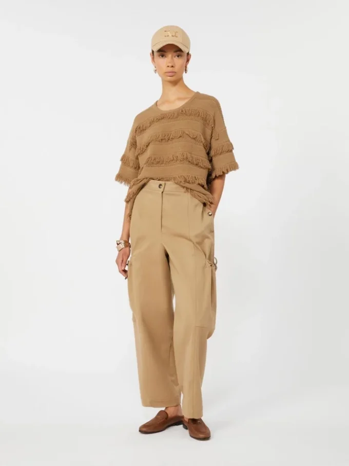Jersey oversize de viscosa estampado, color desierto Jersey oversize de viscosa estampado, color desierto
