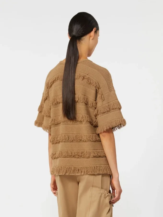 Jersey oversize de viscosa estampado, color desierto Jersey oversize de viscosa estampado, color desierto