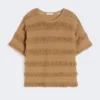 Jersey oversize de viscosa estampado, color desierto Jersey oversize de viscosa estampado, color desierto
