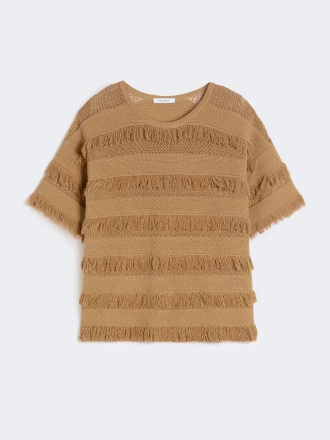 Jersey oversize de viscosa estampado, color desierto Jersey oversize de viscosa estampado, color desierto