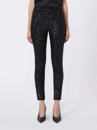 Leggings con lentejuelas, negros