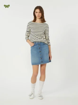 Minifalda de auténtico denim, azul marino