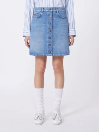 Minifalda de auténtico denim, azul marino