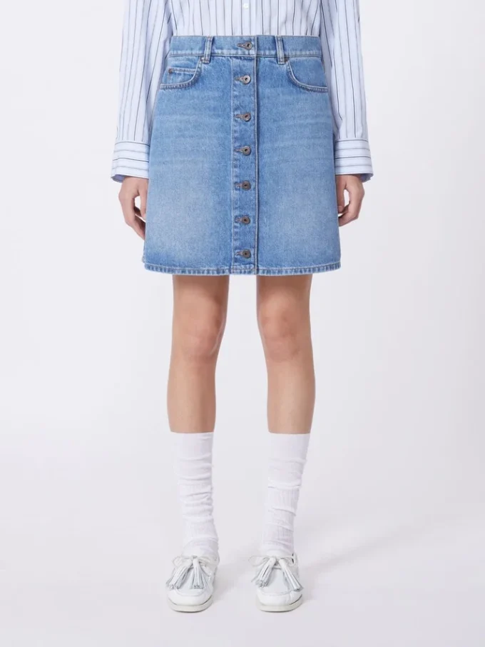 Minifalda de auténtico denim, azul marino Minifalda de auténtico denim, azul marino