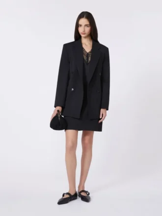 Minifalda de gabardina elástica, negra