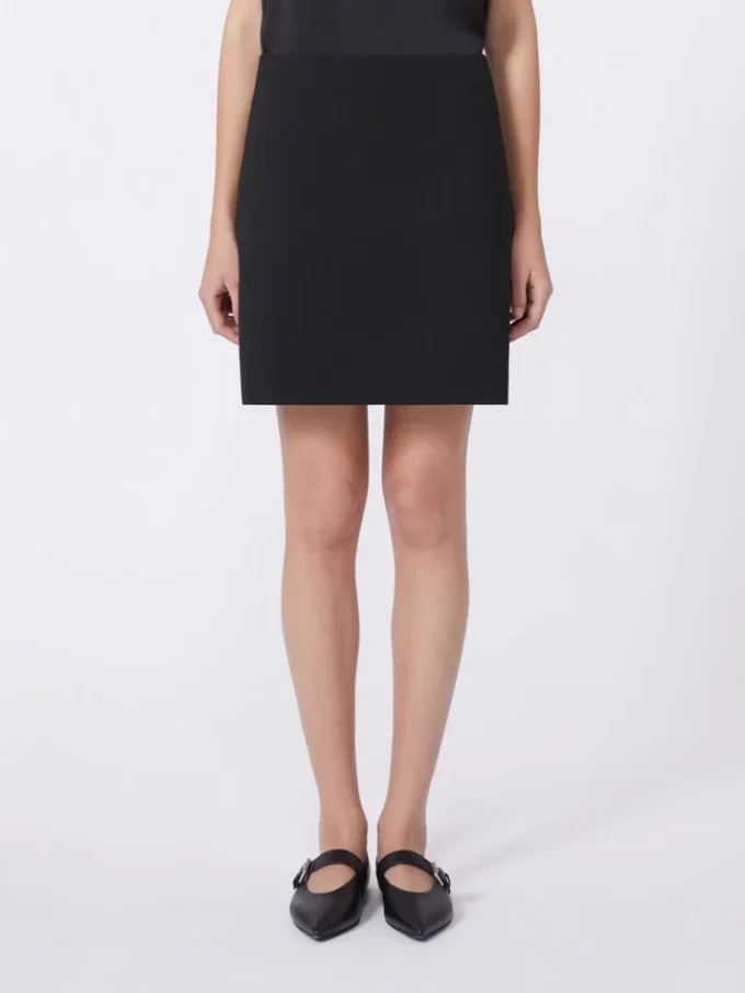 Minifalda de gabardina elástica, negra Minifalda de gabardina elástica, negra