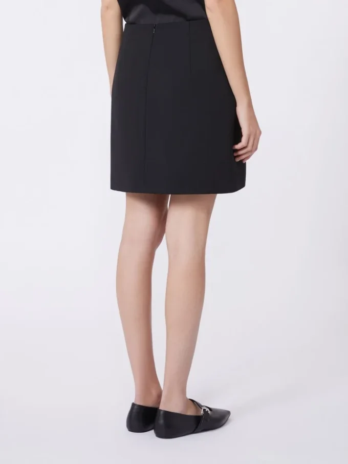 Minifalda de gabardina elástica, negra Minifalda de gabardina elástica, negra
