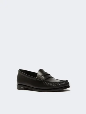Mocasines clásicos de piel, negros