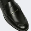 Mocasines de piel semibrillante, negros Mocasines de piel semibrillante, negros