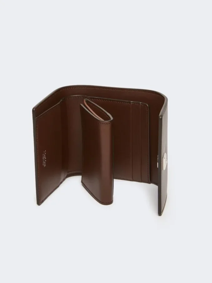 Monedero de piel, color cacao Monedero de piel, color cacao