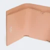Monedero de piel de tres pliegues, rosa Monedero de piel de tres pliegues, rosa