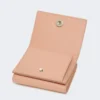 Monedero de piel de tres pliegues, rosa Monedero de piel de tres pliegues, rosa