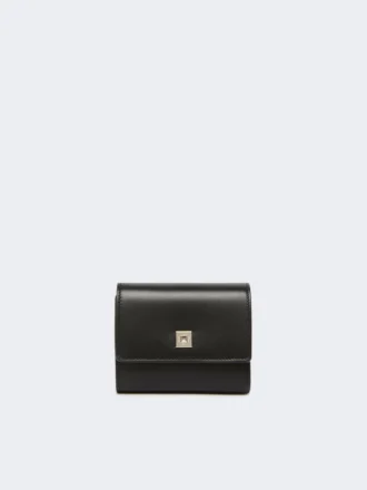 Monedero de piel, negro