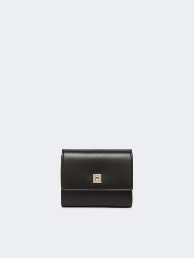 Monedero de piel, negro Monedero de piel, negro