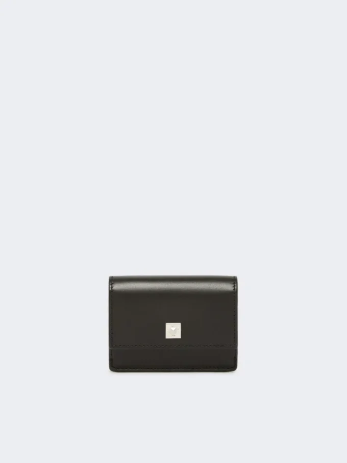 Monedero de piel, negro Monedero de piel, negro