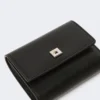 Monedero de piel, negro Monedero de piel, negro